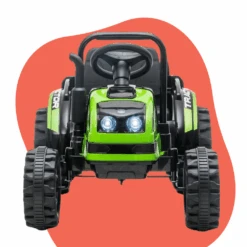 Oz Kids 12v Kids Electric Ride On Tractor With Tipper Trailer – Green -Kids Car Sales 12v kids ride on electric tractor with tipper trailer green 2