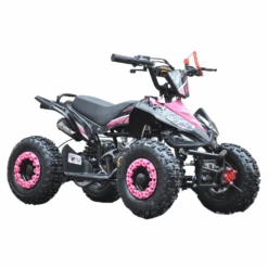 Motoworks 49cc Petrol Powered 2-Stroke Sports Kids Quad Bike - Pink