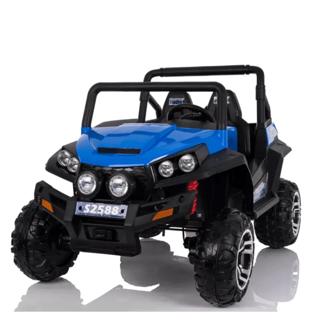 Big 2-Seat Trail-Cat 24v Kids Ride-On Buggy W/ Remote - Blue 3 Big 2-Seat Trail-Cat 24v Kids Ride-On Buggy W/ Remote - Blue - Image 3