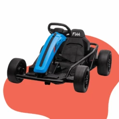 New Aim 24v Kids Electric Power Go-Kart With Drift Function - Blue