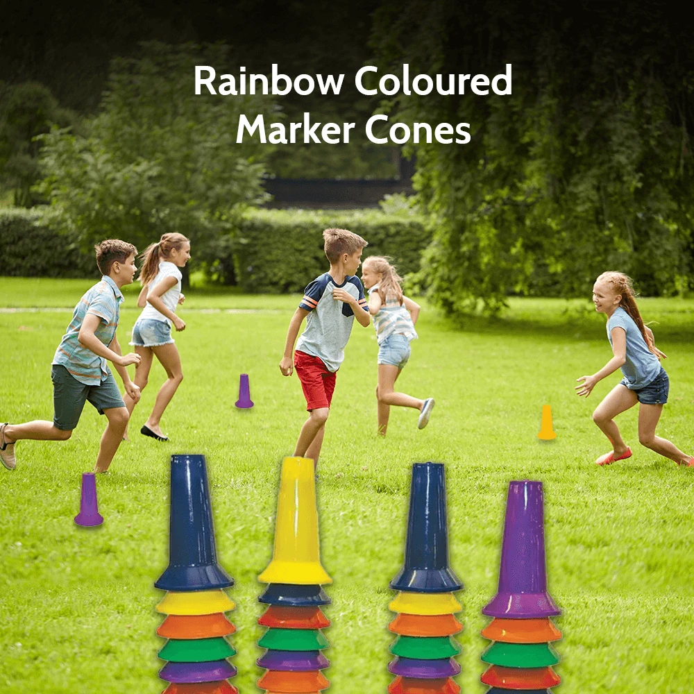 Rainbow Coloured Marker Cones (48/pk) 2 Rainbow Coloured Marker Cones (48/pk) - Image 2