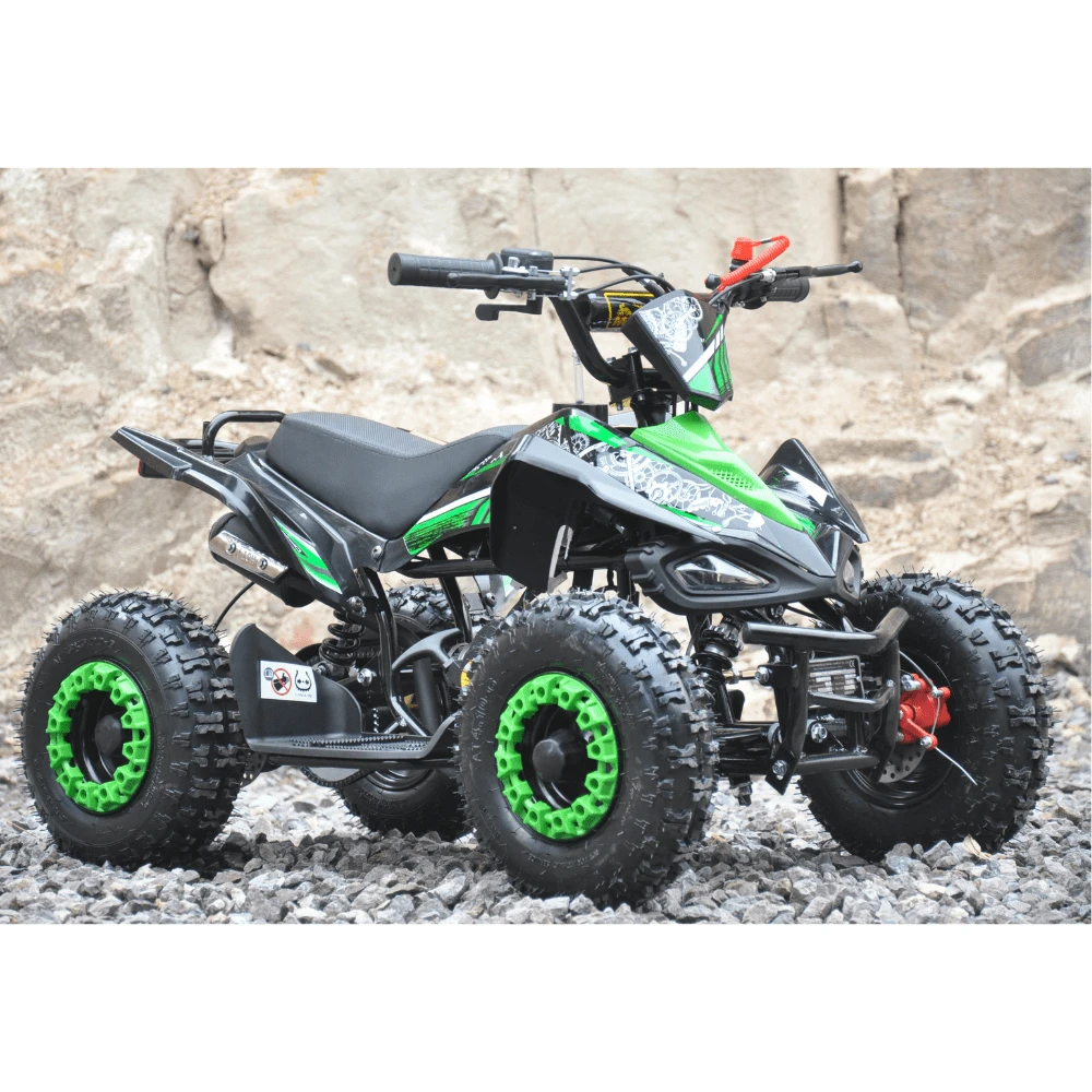 Motoworks 49cc Petrol Powered 2-Stroke Sports Kids Quad Bike - Green 2 Motoworks 49cc Petrol Powered 2-Stroke Sports Kids Quad Bike - Green - Image 2