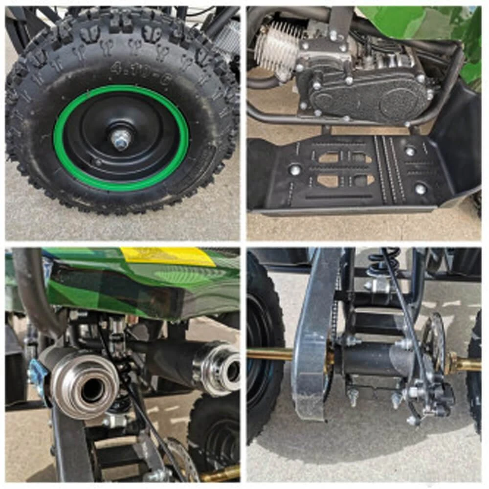 MJM 49cc Petrol Powered 2-Stroke Farm Kids ATV Quad Bike - Green 4 MJM 49cc Petrol Powered 2-Stroke Farm Kids ATV Quad Bike - Green - Image 4