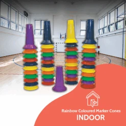 Rainbow Coloured Marker Cones (48/pk) 9 Rainbow Coloured Marker Cones (48/pk) -Kids Car Sales 4RainbowColouredMarkerCones 48 pk