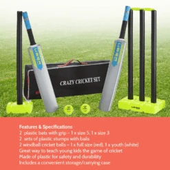 Uber Crazy Cricket Set For Beach/Backyard Fun 8 Uber Crazy Cricket Set For Beach/Backyard Fun -Kids Car Sales 4UberCrazyCricketSetforBeach BackyardFun