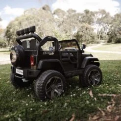 Big 2-Seat Beach-Cruiser 12v Kids Ride-On SUV W/ Remote - Black -Kids Car Sales BJPO 12 BLA 0