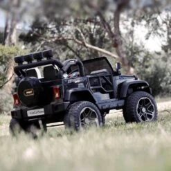 Big 2-Seat Beach-Cruiser 12v Kids Ride-On SUV W/ Remote - Black -Kids Car Sales BJPO 12 BLA 1