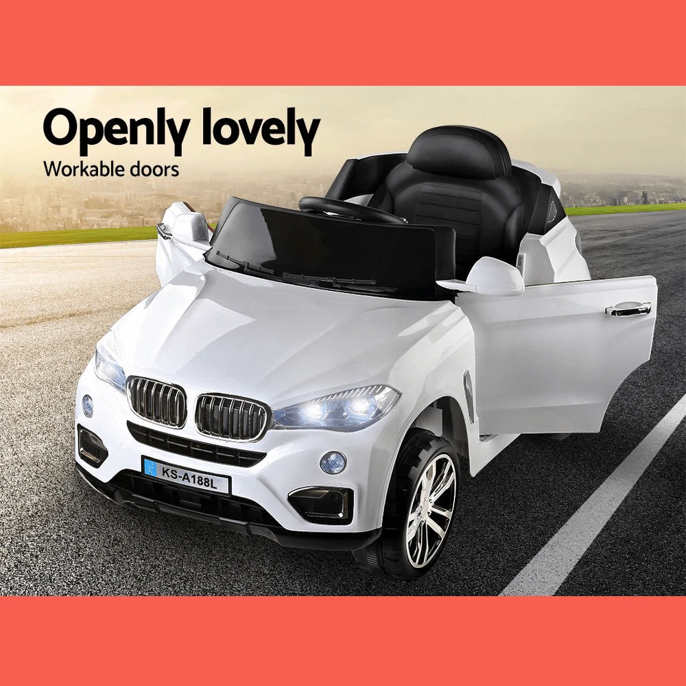 BMW X5 Inspired 12v Kids Ride On Car - White 7 BMW X5 Inspired 12v Kids Ride On Car - White - Image 7
