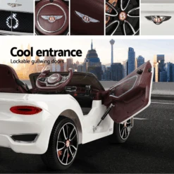 Bentley Style EXP12 Licensed 12v Electric Kids Ride On Car - White -Kids Car Sales BentleyStyleEXP12Licensed12vElectricKidsRideOnCar White 4