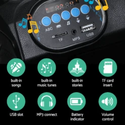 Audi TT RS Roadster Licensed Black 12v Ride-On Kids Car -Kids Car Sales Black Ride On Kids Car 1