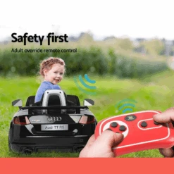 Audi TT RS Roadster Licensed Black 12v Ride-On Kids Car -Kids Car Sales Black Ride On Kids Car