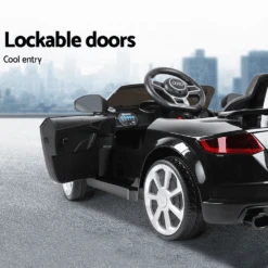 Audi TT RS Roadster Licensed Black 12v Ride-On Kids Car -Kids Car Sales Black Ride On Kids Car 4