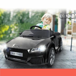 Audi TT RS Roadster Licensed Black 12v Ride-On Kids Car -Kids Car Sales Black Ride On Kids Car 5