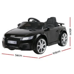 Audi TT RS Roadster Licensed Black 12v Ride-On Kids Car -Kids Car Sales Black Ride On Kids Car 10