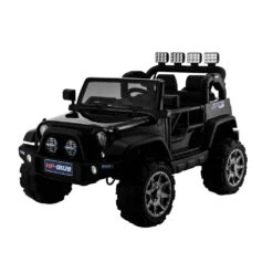 Big 2-Seat Beach-Cruiser 12v Kids Ride-On SUV W/ Remote - Black -Kids Car Sales Black1