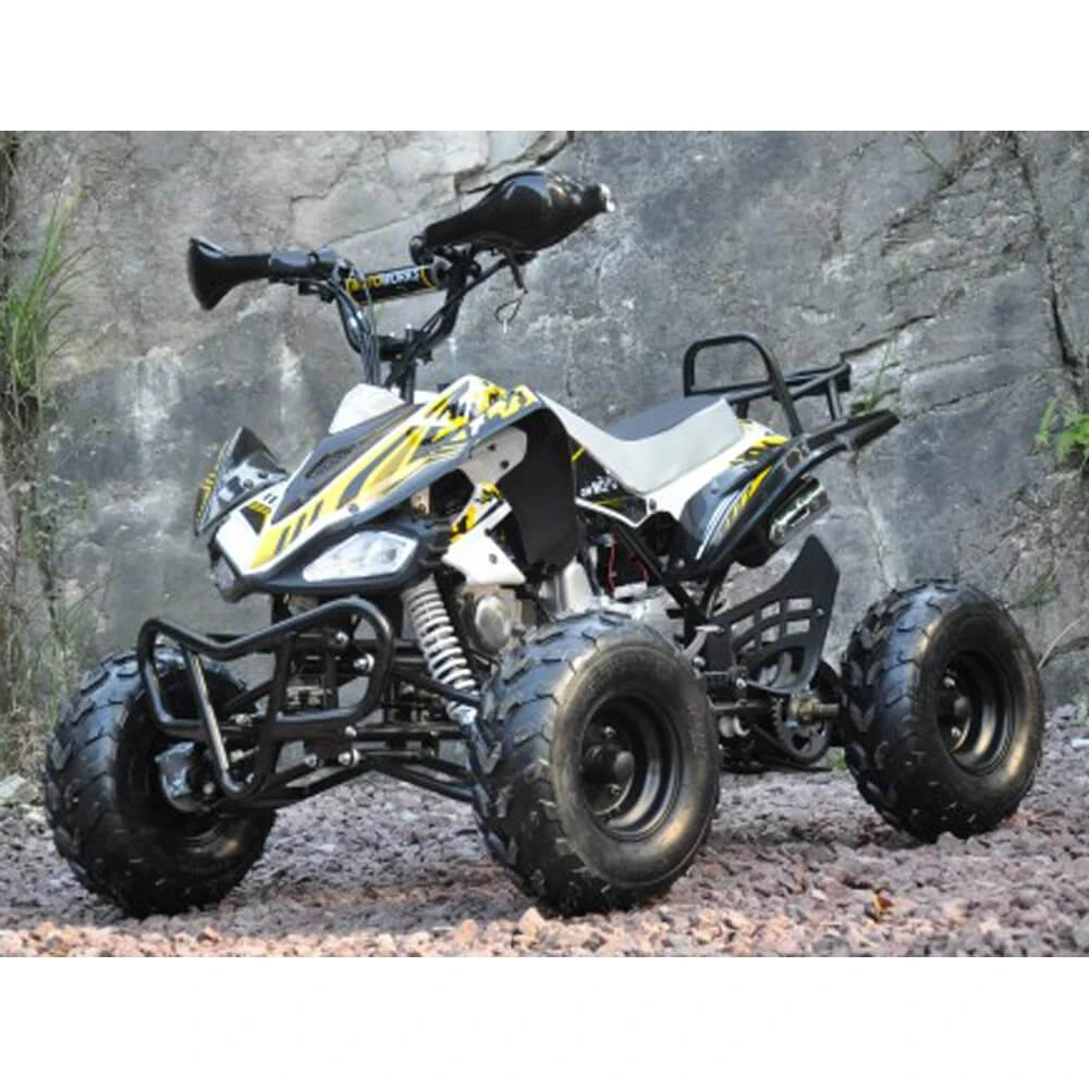 Motoworks 125cc Petrol-Powered 4-Stroke Sports Kids Quad Bike - Yellow 2 Motoworks 125cc Petrol-Powered 4-Stroke Sports Kids Quad Bike - Yellow - Image 2