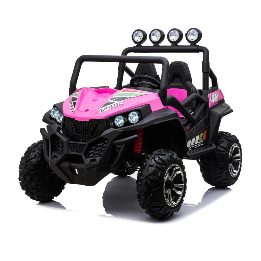 Big 2-Seat Trail-Cat 24v Kids Ride-On Buggy W/ Remote - Pink 10 Big 2-Seat Trail-Cat 24v Kids Ride-On Buggy W/ Remote - Pink - Image 10
