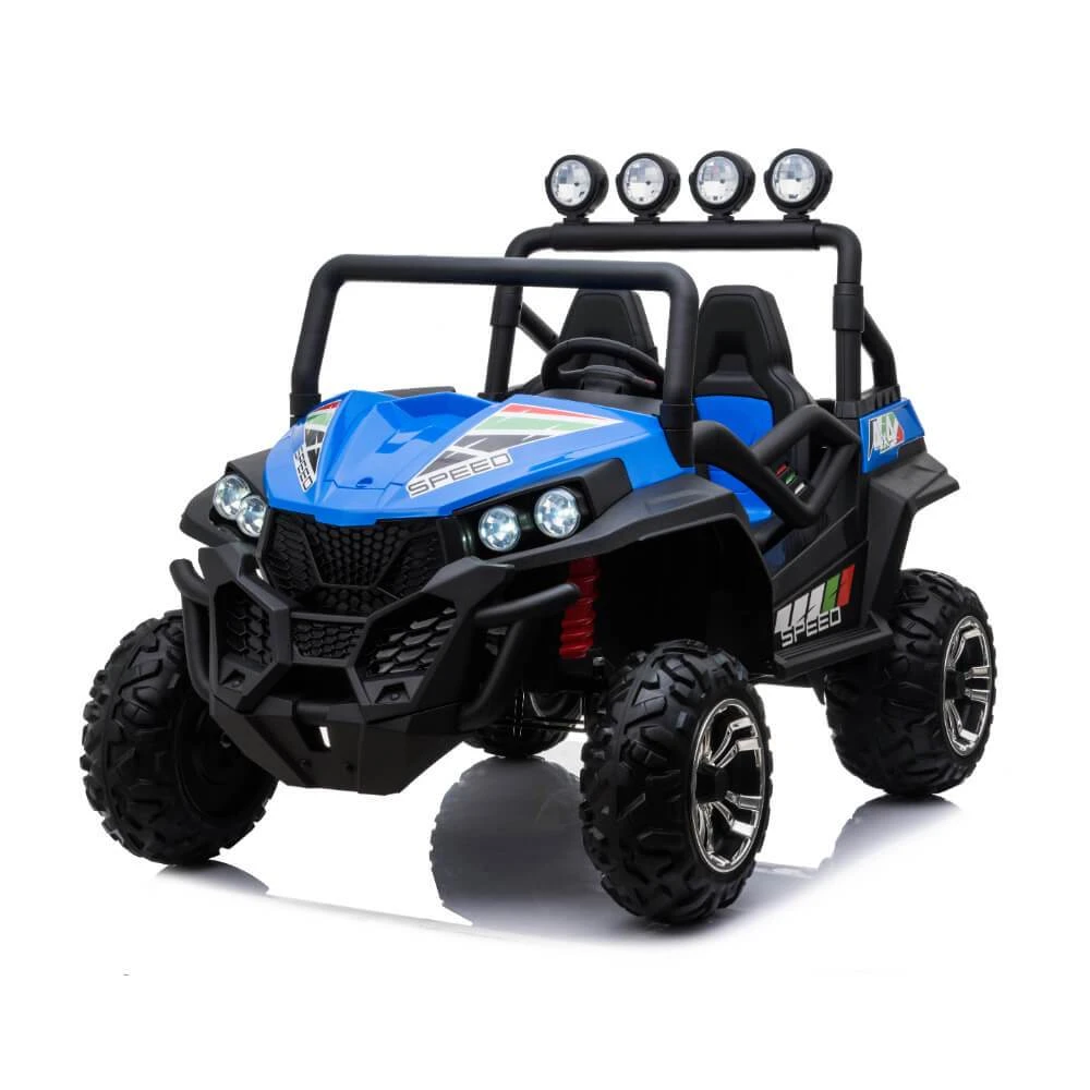 Big 2-Seat Trail-Cat 24v Kids Ride-On Buggy W/ Remote - Blue 1 Big 2-Seat Trail-Cat 24v Kids Ride-On Buggy W/ Remote - Blue