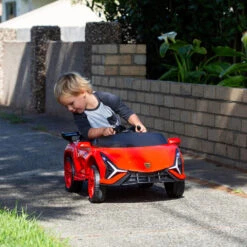 Ferrari Inspired 12V Electric Kids Ride On With Remote - Red -Kids Car Sales Ferrari Inspired 12V Electric Kids Ride On with Remote Red 01
