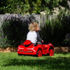 Ferrari Inspired 12V Electric Kids Ride On With Remote - Red -Kids Car Sales Ferrari Inspired 12V Electric Kids Ride On with Remote Red 02