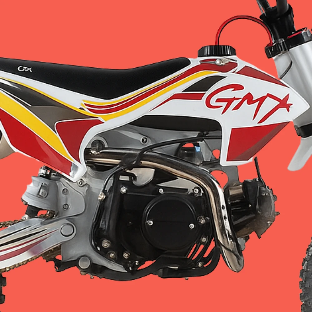 GMX Moto125 125cc Petrol-Powered Kids Dirt Bike - Red/White 3 GMX Moto125 125cc Petrol-Powered Kids Dirt Bike - Red/White - Image 3