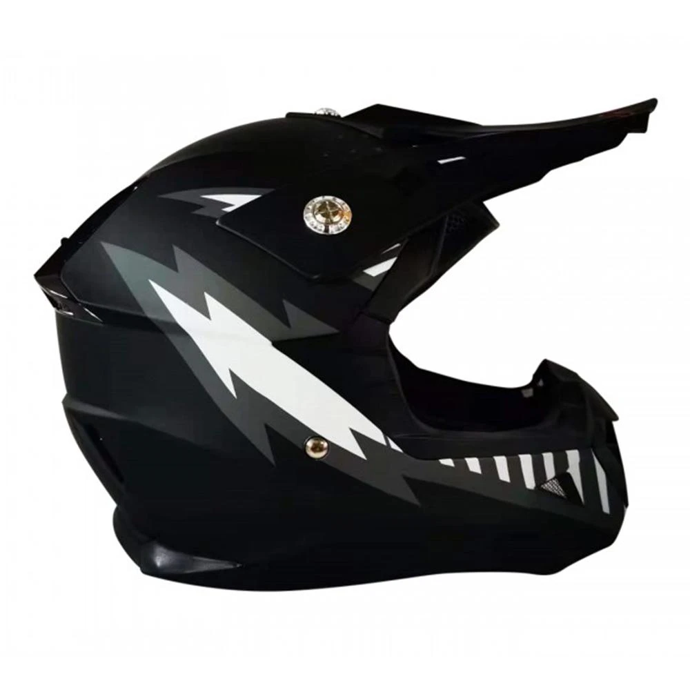 GMX Motorcross Junior Kids Safety Helmet - Black 2 GMX Motorcross Junior Kids Safety Helmet - Black - Image 2