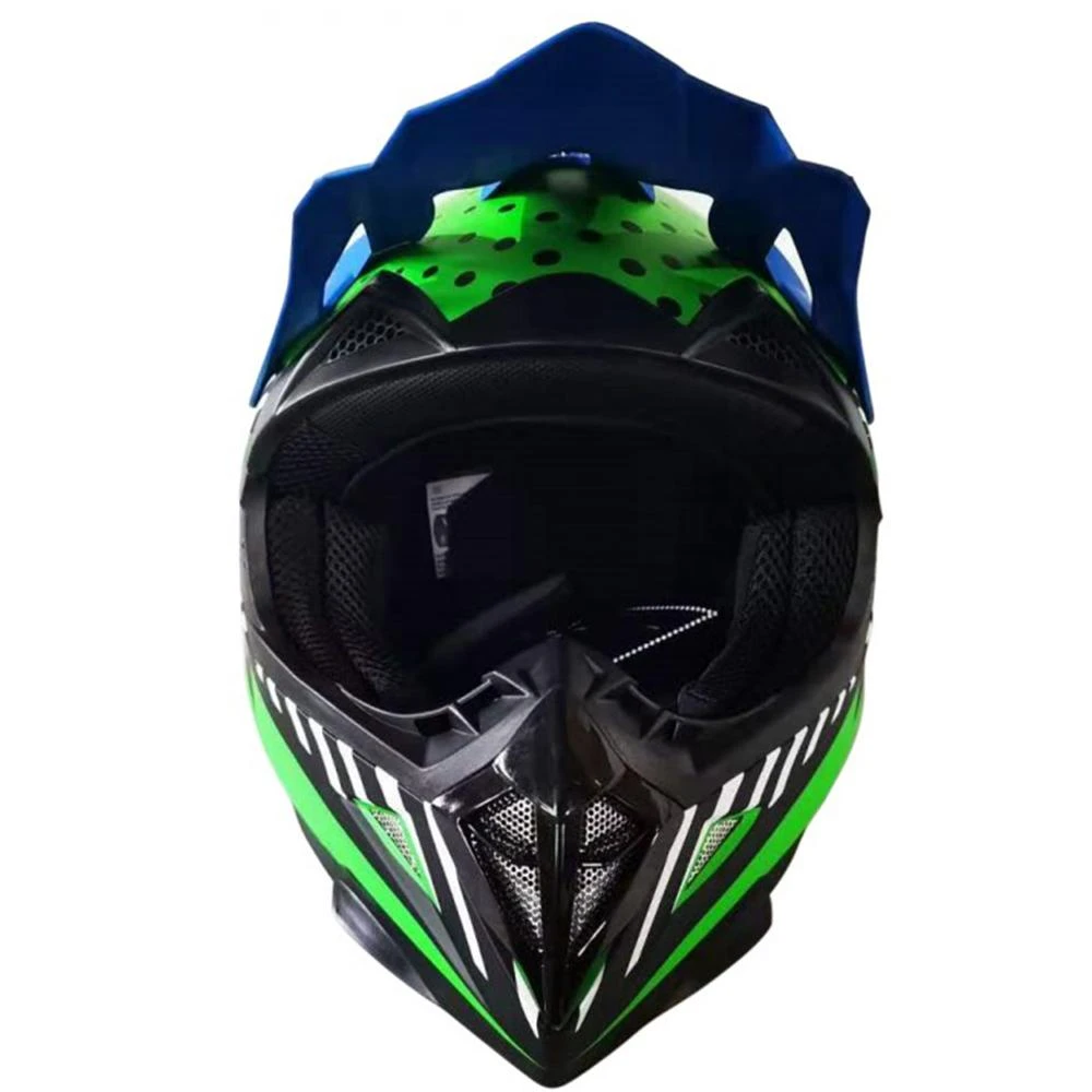 GMX Motorcross Junior Kids Safety Helmet - Green 4 GMX Motorcross Junior Kids Safety Helmet - Green - Image 4