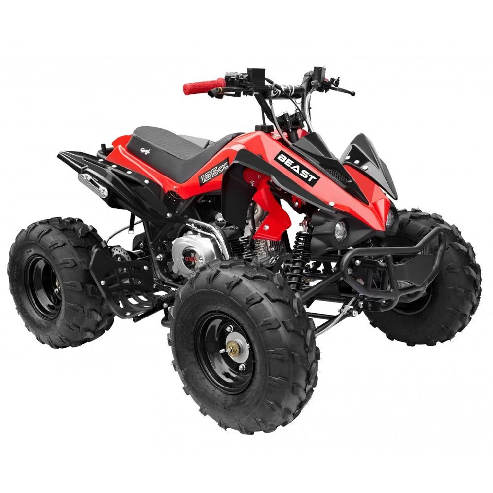 GMX The Beast 125cc Petrol-Powered 4-Stroke Sports Quad Bike - Red 2 GMX The Beast 125cc Petrol-Powered 4-Stroke Sports Quad Bike - Red - Image 2