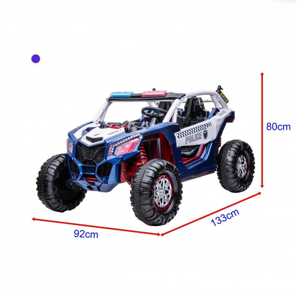Go Skitz Police Beach Buggy 24v Kids Ride On - Blue 5 Go Skitz Police Beach Buggy 24v Kids Ride On - Blue - Image 5