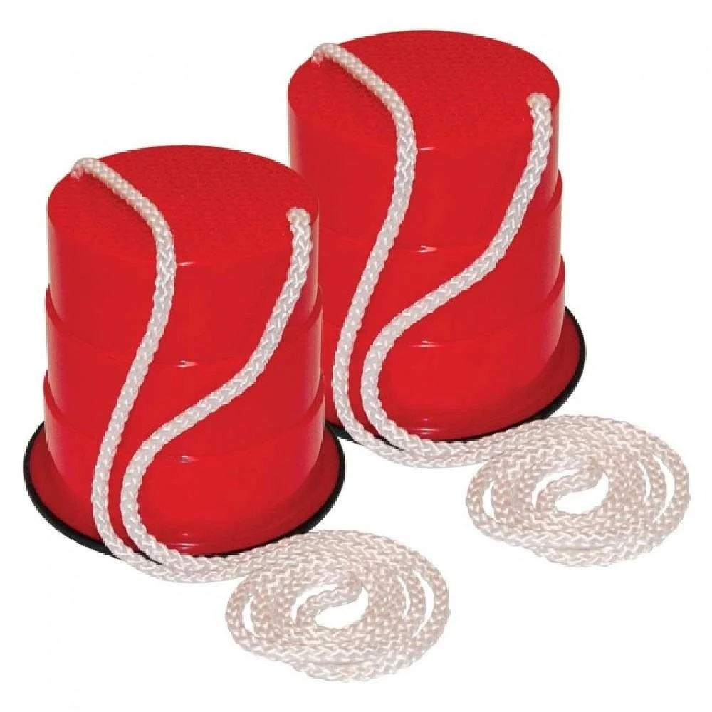 High Stepper Red Stilt Buckets With Rope 3 High Stepper Red Stilt Buckets With Rope - Image 3