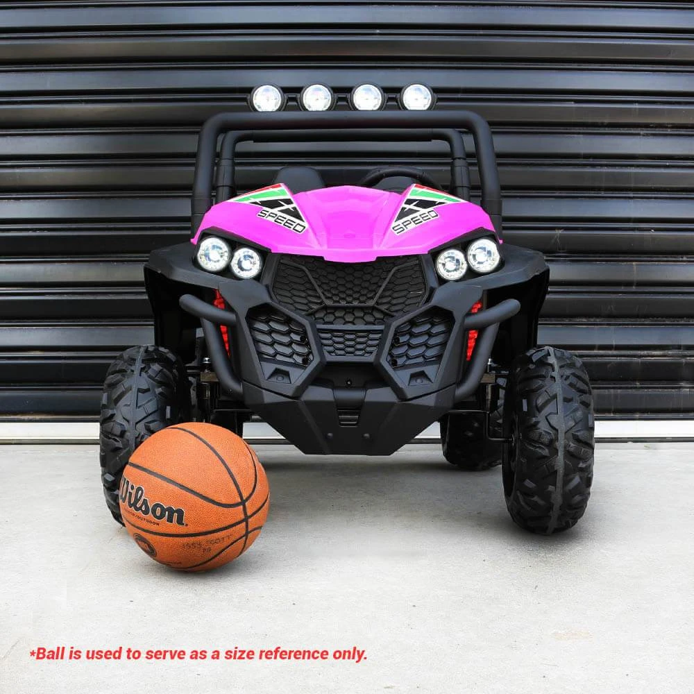Big 2-Seat Trail-Cat 24v Kids Ride-On Buggy W/ Remote - Pink 5 Big 2-Seat Trail-Cat 24v Kids Ride-On Buggy W/ Remote - Pink - Image 5