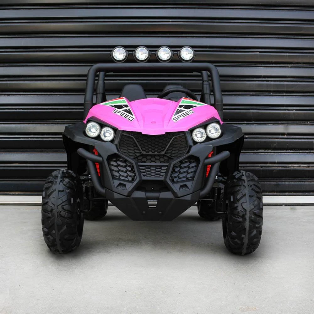 Big 2-Seat Trail-Cat 24v Kids Ride-On Buggy W/ Remote - Pink 3 Big 2-Seat Trail-Cat 24v Kids Ride-On Buggy W/ Remote - Pink - Image 3