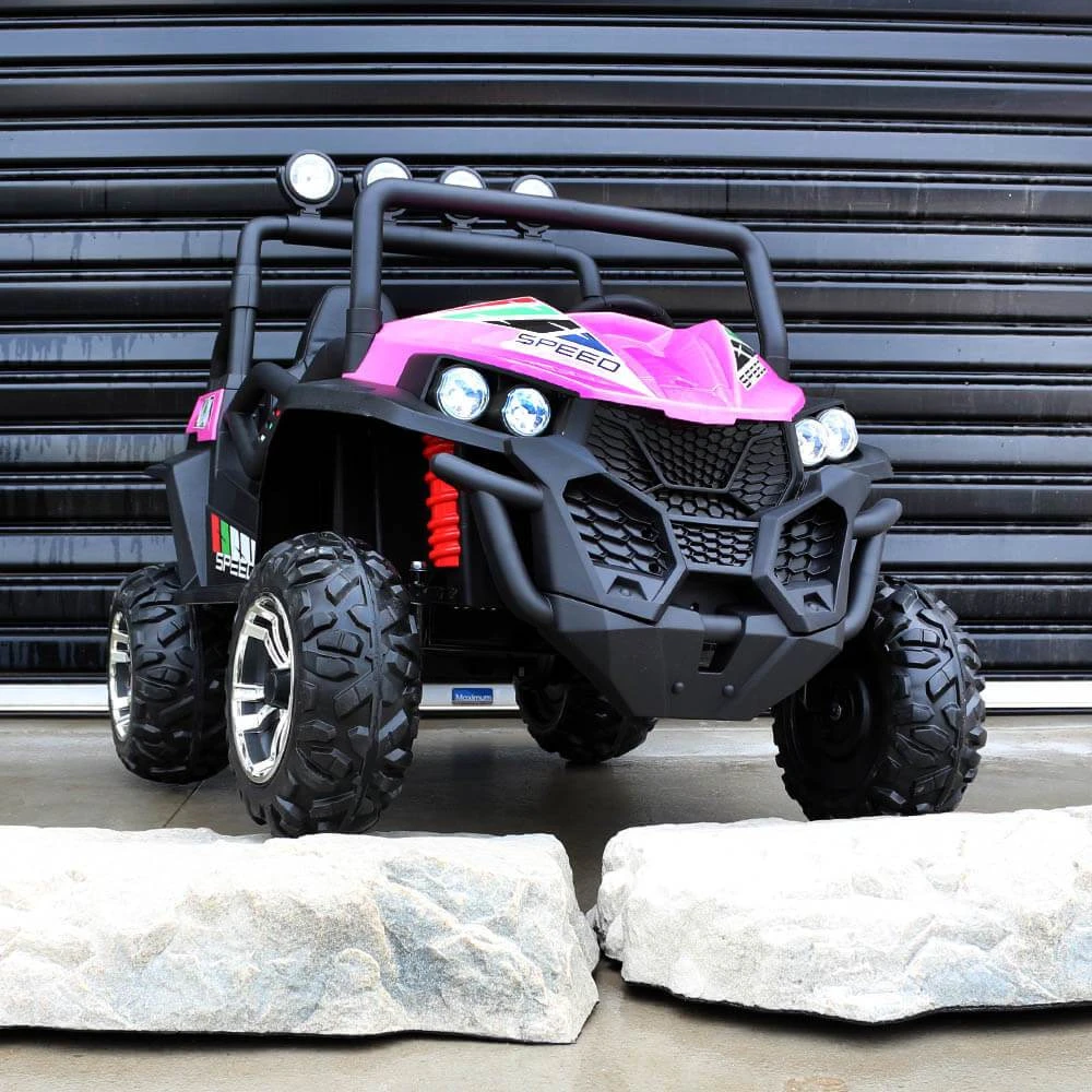 Big 2-Seat Trail-Cat 24v Kids Ride-On Buggy W/ Remote - Pink 1 Big 2-Seat Trail-Cat 24v Kids Ride-On Buggy W/ Remote - Pink