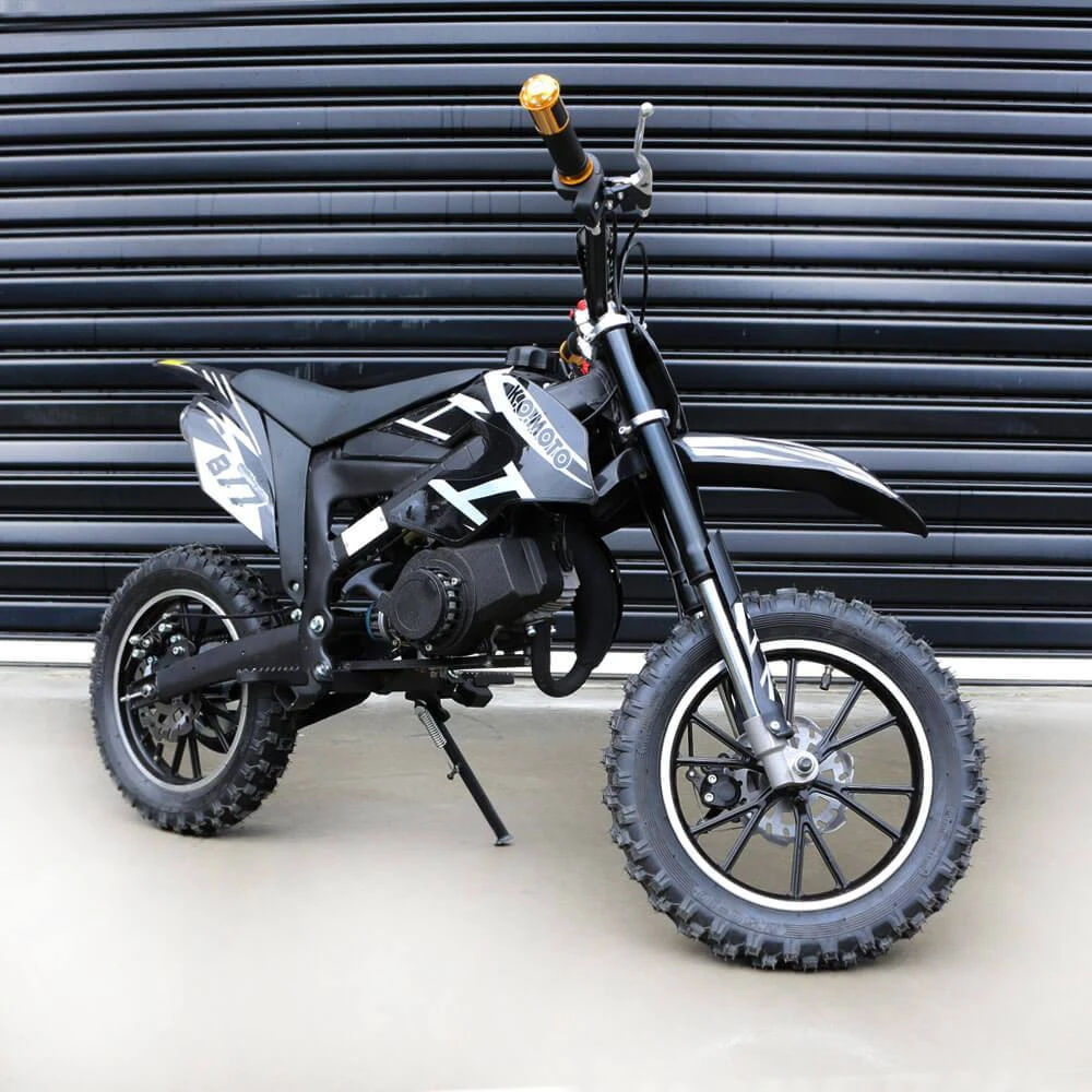 MJM 49cc Petrol Powered 2-Stroke Kids Dirt Bike - Black 3 MJM 49cc Petrol Powered 2-Stroke Kids Dirt Bike - Black - Image 3