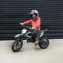 MJM 49cc Petrol Powered 2-Stroke Kids Dirt Bike - Black 10 MJM 49cc Petrol Powered 2-Stroke Kids Dirt Bike - Black -Kids Car Sales IMG 4502