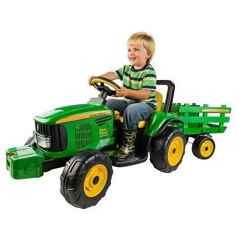 John Deere Farm Power 12v Kids Ride-On Tractor With Trailer 8 John Deere Farm Power 12v Kids Ride-On Tractor With Trailer - Image 8