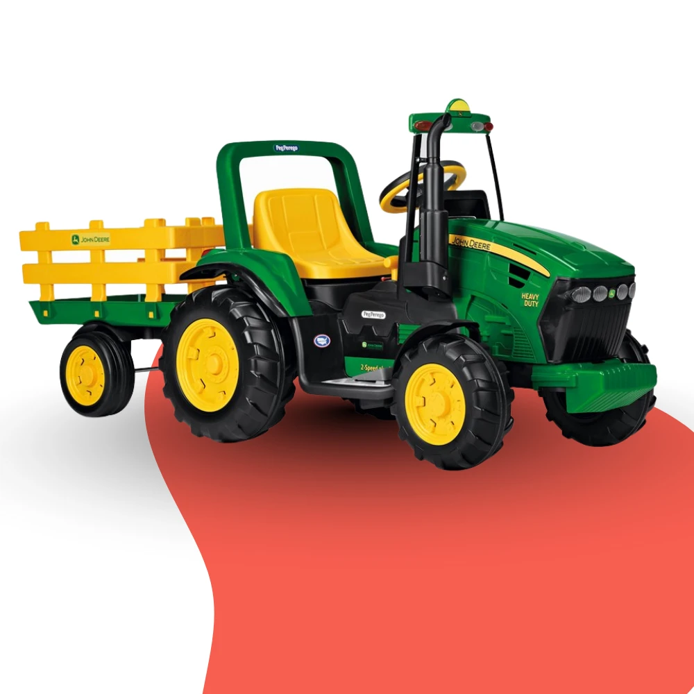 John Deere 12V Heavy Duty Kids Ride On Tractor With Trailer 4 John Deere 12V Heavy Duty Kids Ride On Tractor With Trailer - Image 4