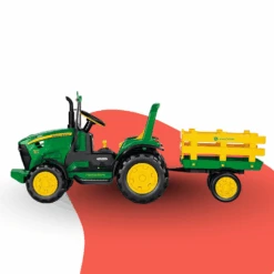 John Deere 12V Heavy Duty Kids Ride On Tractor With Trailer 7 John Deere 12V Heavy Duty Kids Ride On Tractor With Trailer -Kids Car Sales JohnDeere12VHeavyDutyKidsRideOnTractorwithTrailer IGOR0104 3