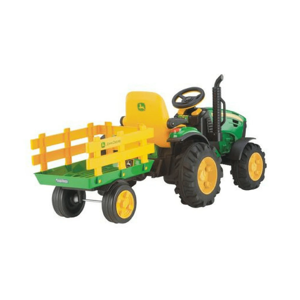 John Deere Ground Force 12v Kids Ride-On Tractor With Trailer - Image 2