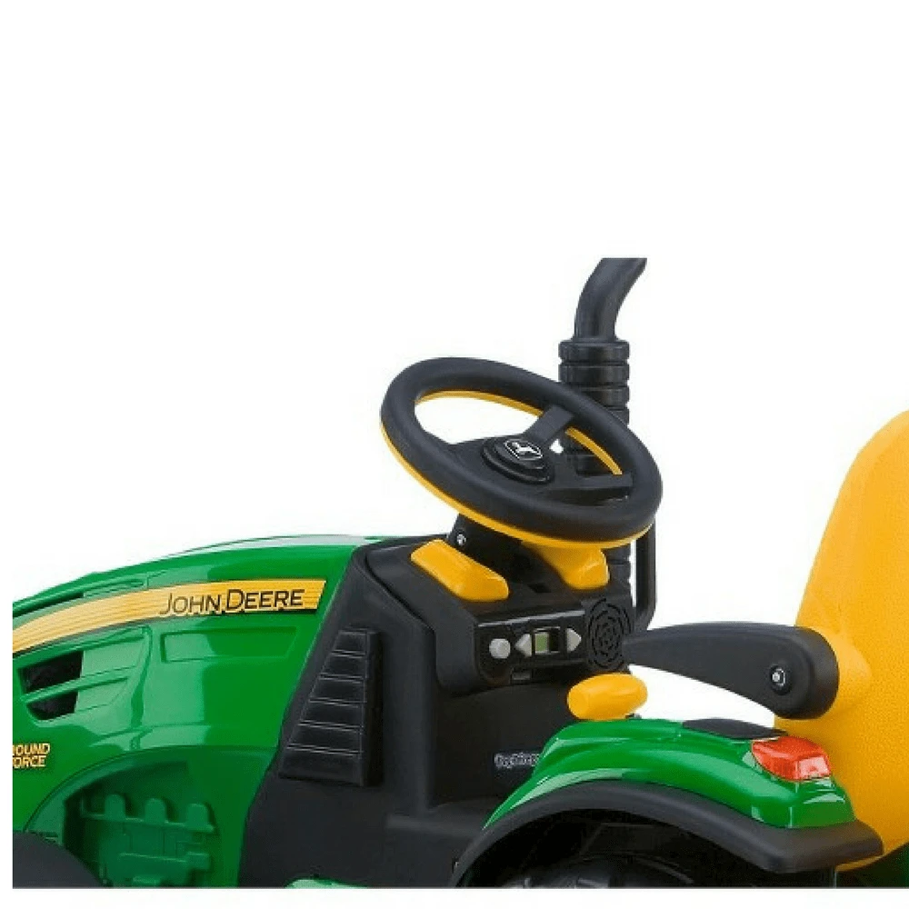John Deere Ground Force 12v Kids Ride-On Tractor With Trailer - Image 3