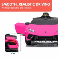Kahuna Lamborghini 12v Performante Kids Electric Ride On With Remote - Pink -Kids Car Sales Kahuna Lamborghini Performante Kids Electric Ride On Car Remote Control by Kahuna Pink 2