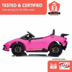 Kahuna Lamborghini 12v Performante Kids Electric Ride On With Remote - Pink -Kids Car Sales Kahuna Lamborghini Performante Kids Electric Ride On Car Remote Control by Kahuna Pink 5