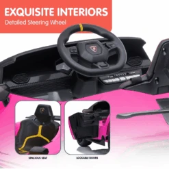 Kahuna Lamborghini 12v Performante Kids Electric Ride On With Remote - Pink -Kids Car Sales Kahuna Lamborghini Performante Kids Electric Ride On Car Remote Control by Kahuna Pink 9