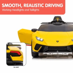 Kahuna Lamborghini 12v Performante Kids Electric Ride On With Remote - Yellow -Kids Car Sales Kahuna Lamborghini Performante Kids Electric Ride On Car Remote Control by Kahuna Yellow 1