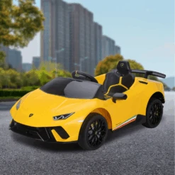 Kahuna Lamborghini 12v Performante Kids Electric Ride On With Remote - Yellow -Kids Car Sales Kahuna Lamborghini Performante Kids Electric Ride On Car Remote Control by Kahuna Yellow 3