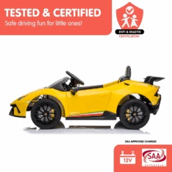 Kahuna Lamborghini 12v Performante Kids Electric Ride On With Remote - Yellow -Kids Car Sales Kahuna Lamborghini Performante Kids Electric Ride On Car Remote Control by Kahuna Yellow 4