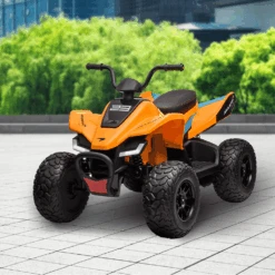 Kahuna Licensed 12v MCL35 McLaren Kids Electric Quad Bike - Orange -Kids Car Sales Kahuna Licensed MCL35 McLaren Kids Toy Ride On Electric Quad Bike Orange