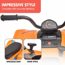 Kahuna Licensed 12v MCL35 McLaren Kids Electric Quad Bike - Orange -Kids Car Sales Kahuna Licensed MCL35 McLaren Kids Toy Ride On Electric Quad Bike Orange 6