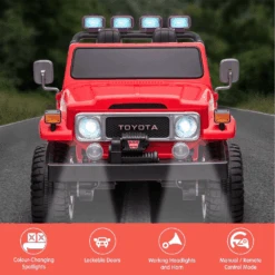 Kahuna Licensed Toyota FJ-40 12v Kids Electric Ride On - Red 21 Kahuna Licensed Toyota FJ-40 12v Kids Electric Ride On - Red -Kids Car Sales Kahuna Licensed Toyota FJ 40 Electric Kids Ride On Car by Kahuna Red