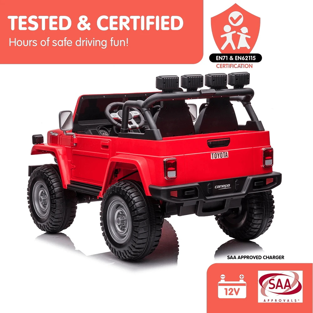 Kahuna Licensed Toyota FJ-40 12v Kids Electric Ride On - Red 3 Kahuna Licensed Toyota FJ-40 12v Kids Electric Ride On - Red - Image 3